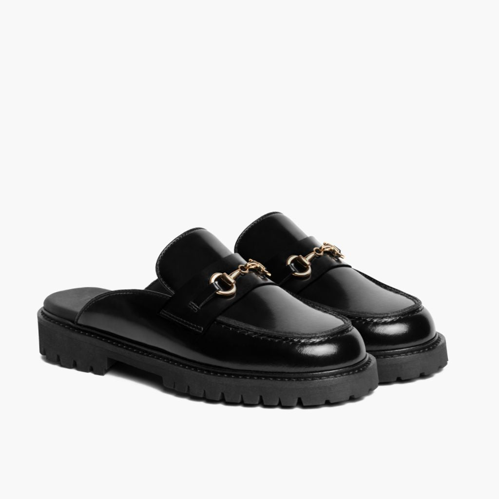 Thursday Boots - Women's Shoes Penny Mule | Black & Gold