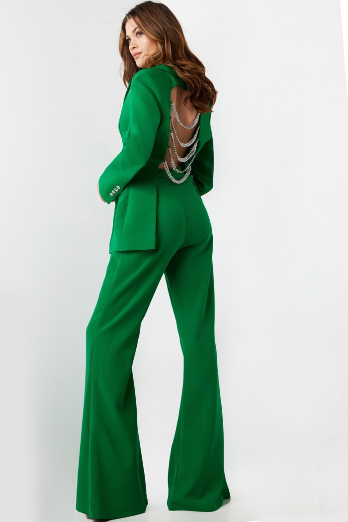 Jovani 26144 Beaded Long Two Piece Backless Formal Pant Suit - view 6