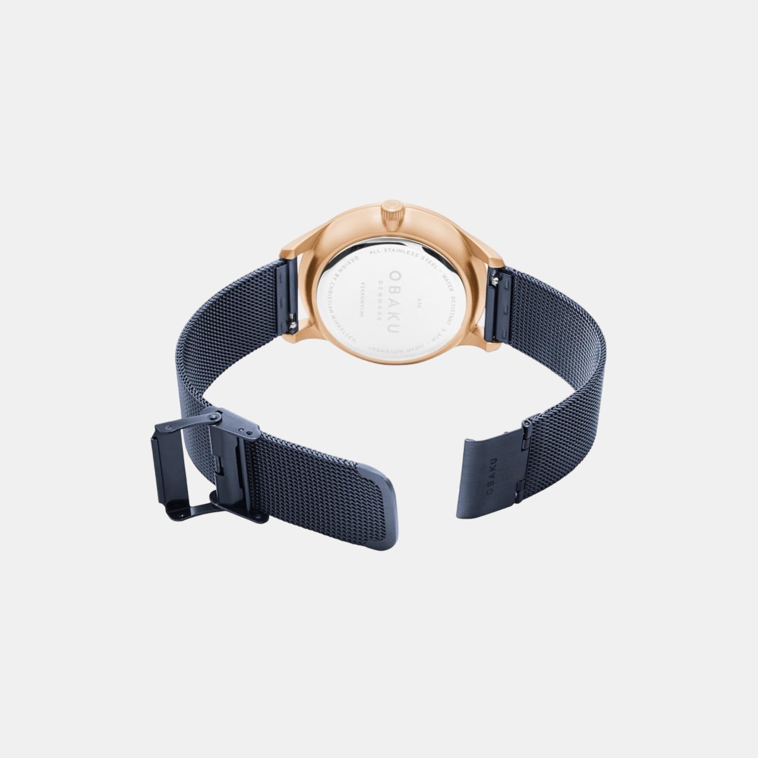 Obaku Ask Ocean Men Quartz Blue Dial Analog Stainless Steel Watch V249GMVLML - view 2