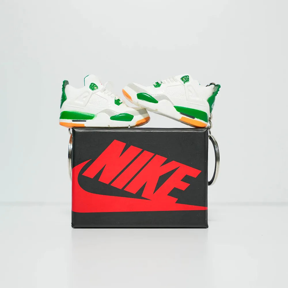 Kicks Machine 3D Sneaker Keychain With Box - AJ4 Pine Green