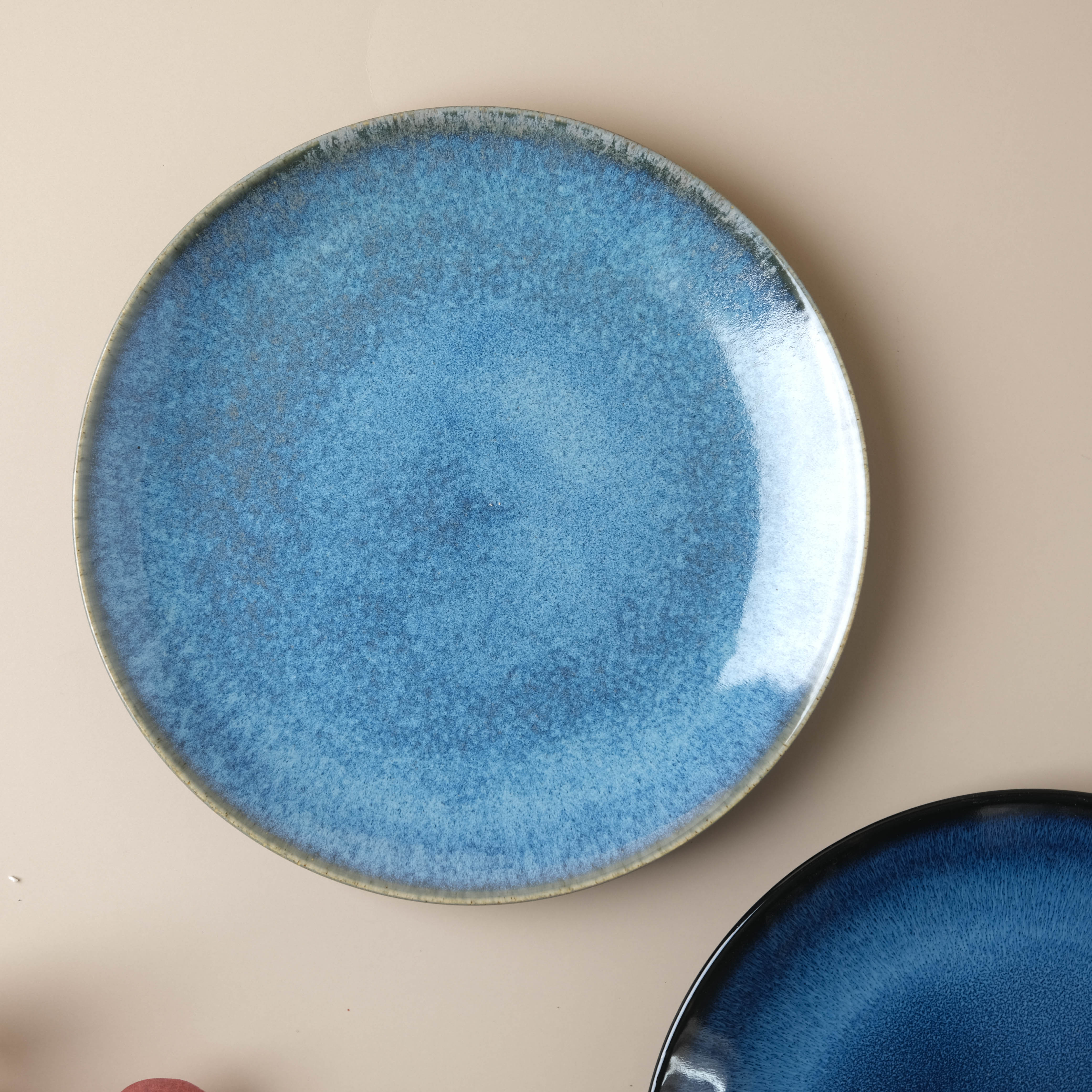 Nestasia Glossy Blue Dinner Plate - view 6
