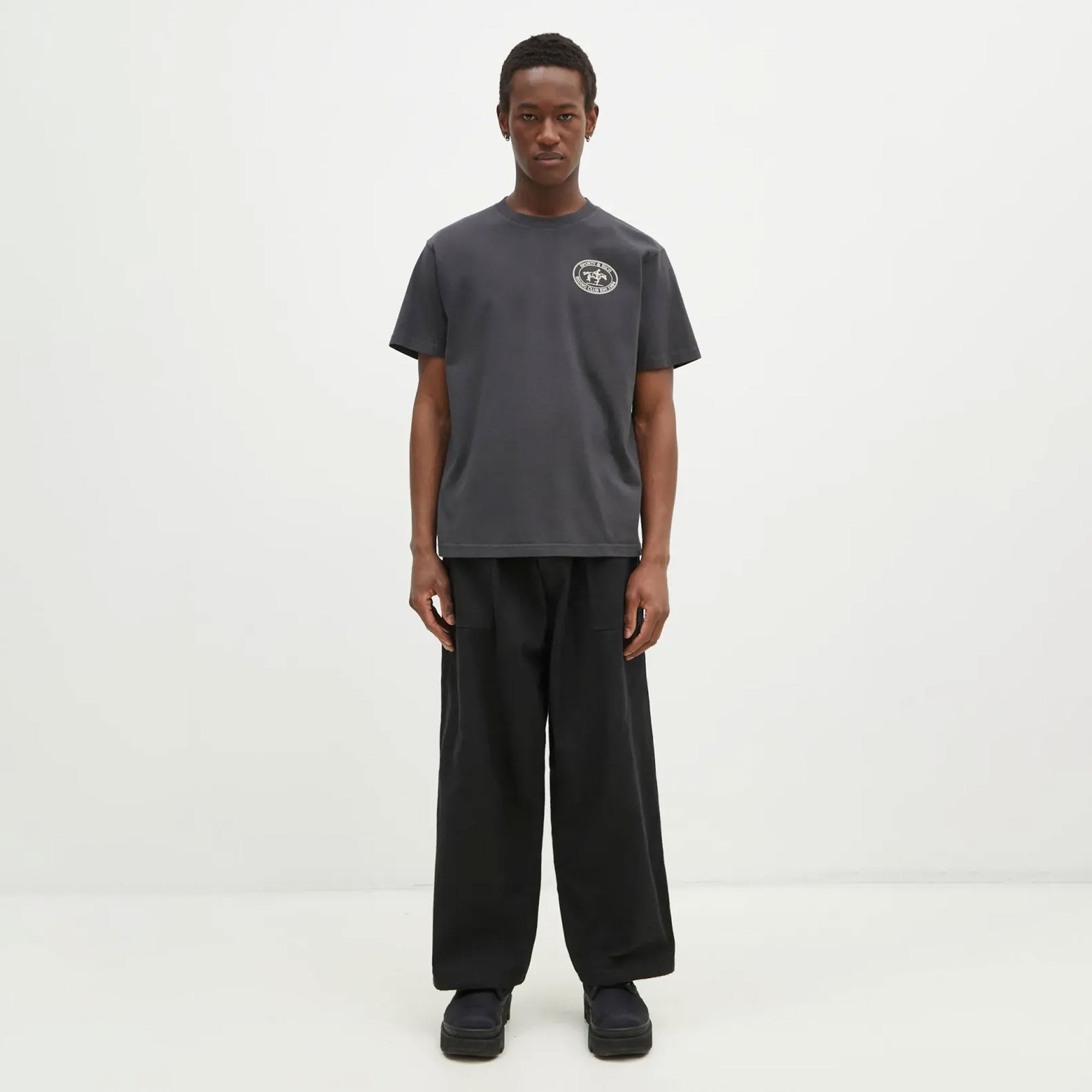 Sporty & Rich | Riding Club Tee { Faded Black - view 4