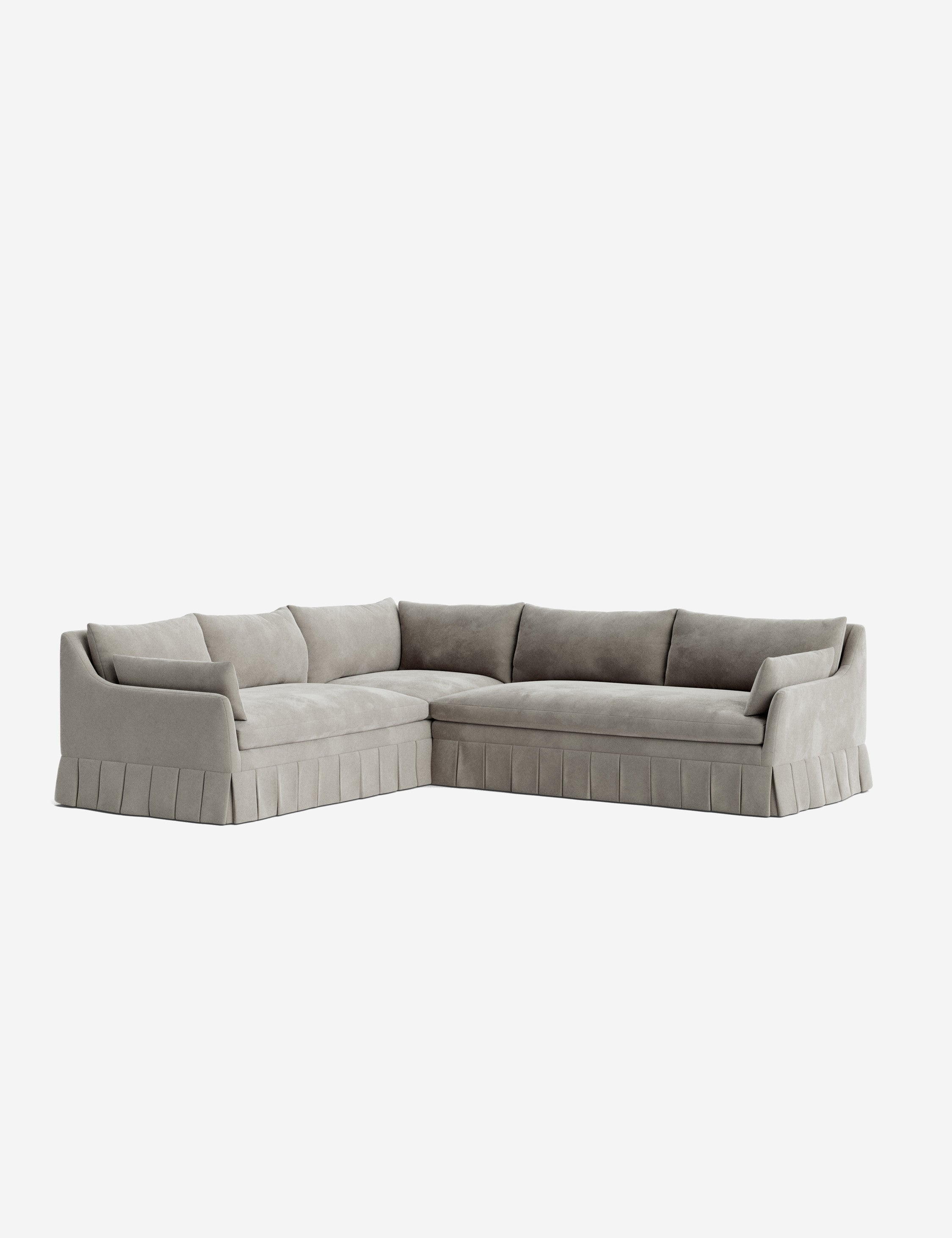 Lulu and Georgia Portola Luxe Depth Pleated Corner Sectional Sofa - view 17