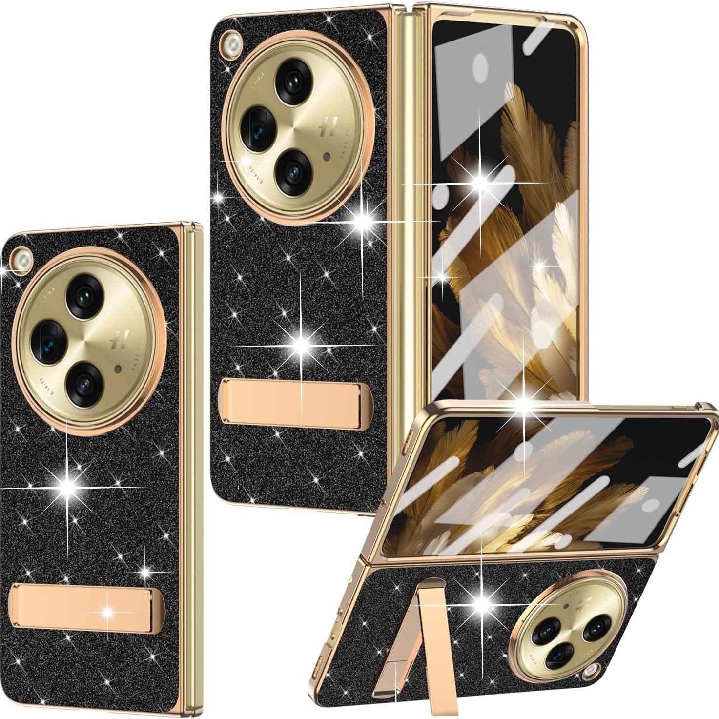 Million Cases OnePlus Open Shimmer Shield Glitter Stand Case
