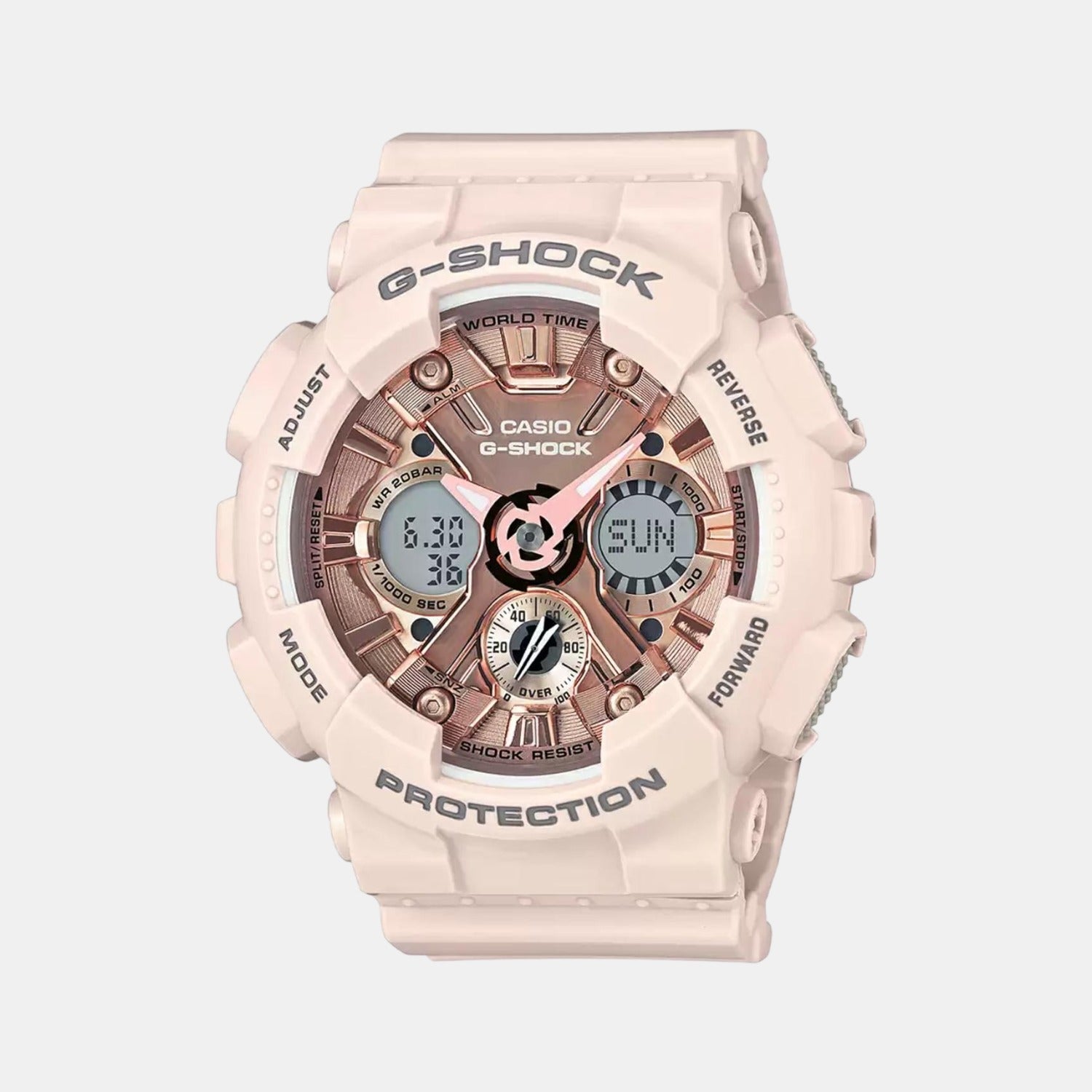 Casio G-Shock Women Quartz Silver Dial Analog-Digital Resin Watch G732