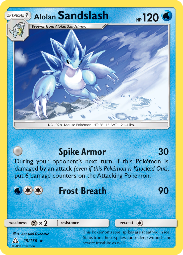 Rare sm5-29 non-holo – Pokémon Alolan Sandslash - 29/156 - Rare [sm5-29] [Non-Holo] - Alolan Sandslash - 29/156 - Rare