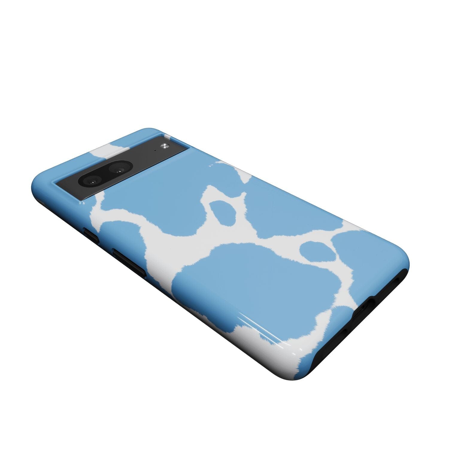 Casetry Current MOOd | Light Blue Cow Print Google Pixel Case - view 8