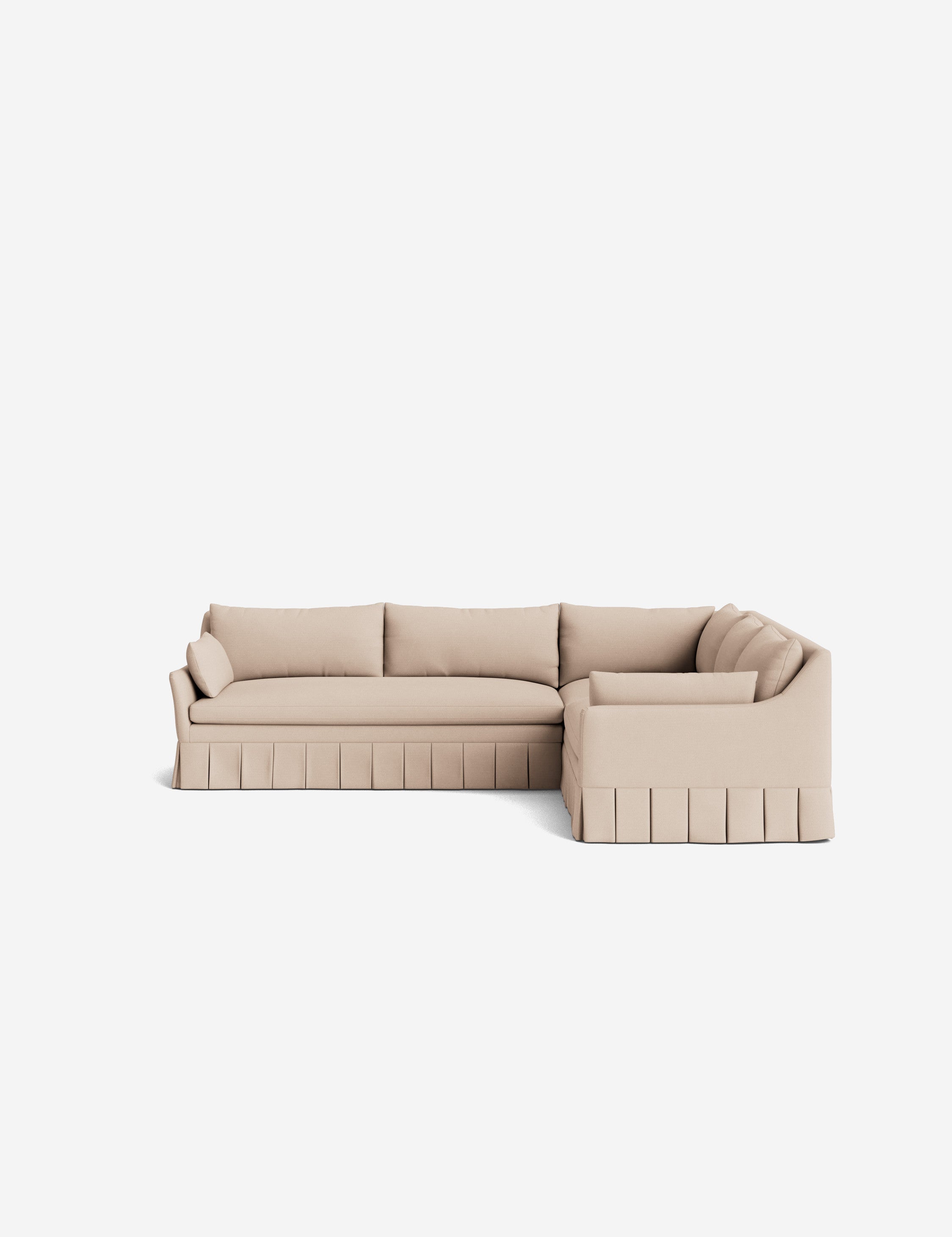 Lulu and Georgia Portola Luxe Depth Pleated Corner Sectional Sofa - view 124