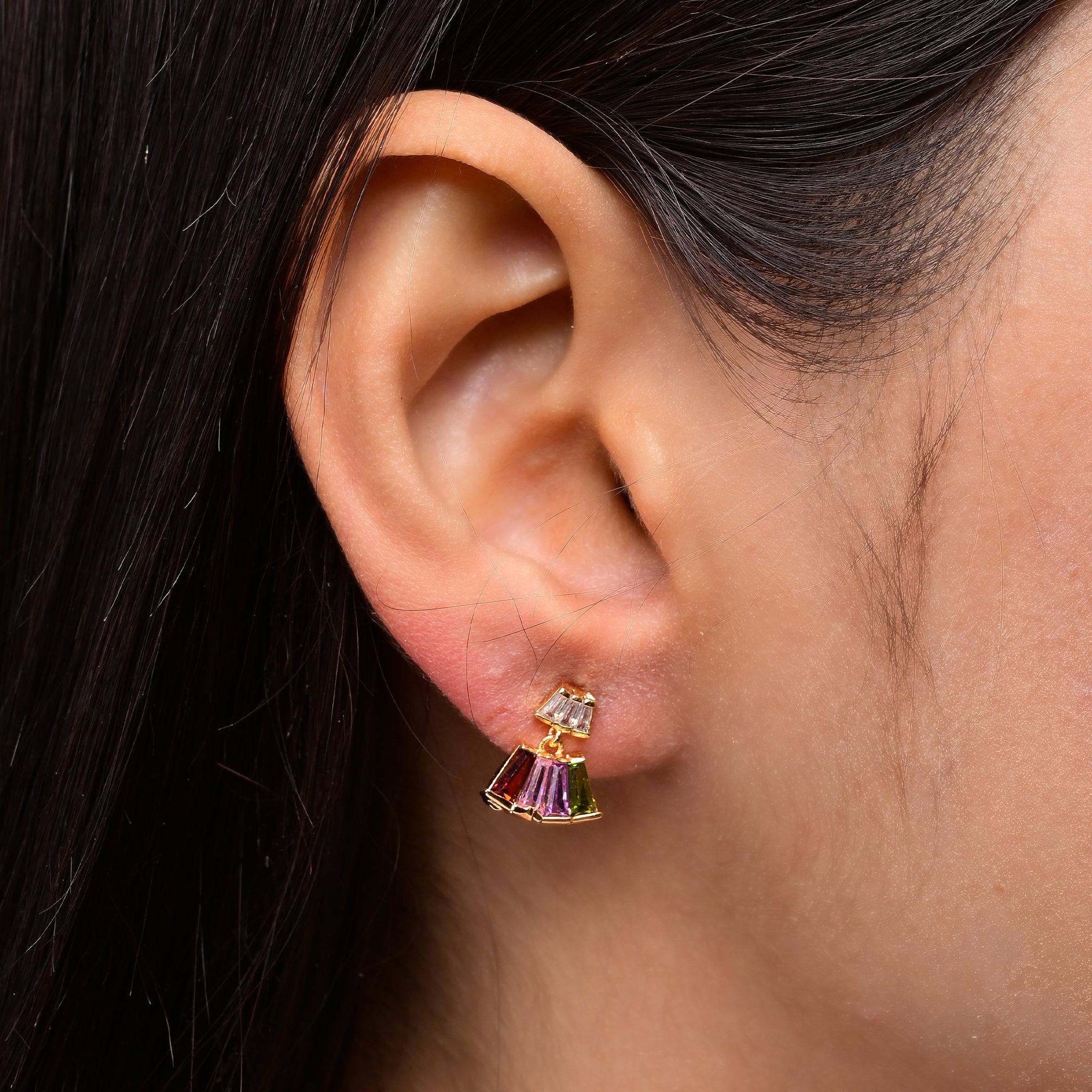 Branta Multicolor Majesty Diamond Earrings