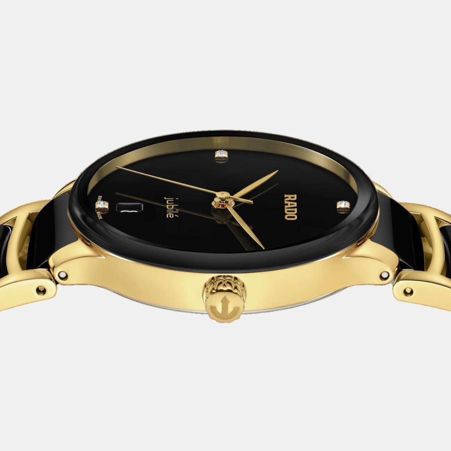 Rado Centrix Women Quartz Black Dial Analog Ceramic Watch R30039712 - view 3