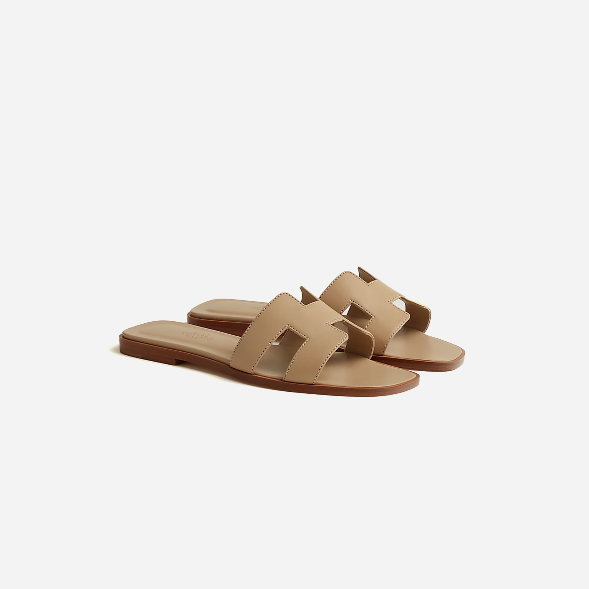 Hermes Oran sandal Beige Lin - view 2