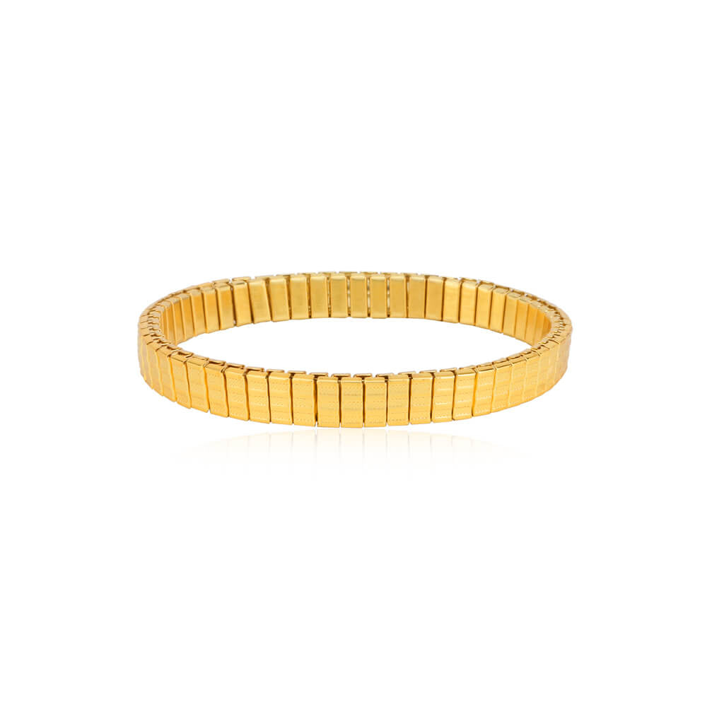 Ash Designs Solar Sleek Expandable 18K Gold Plated Bangle