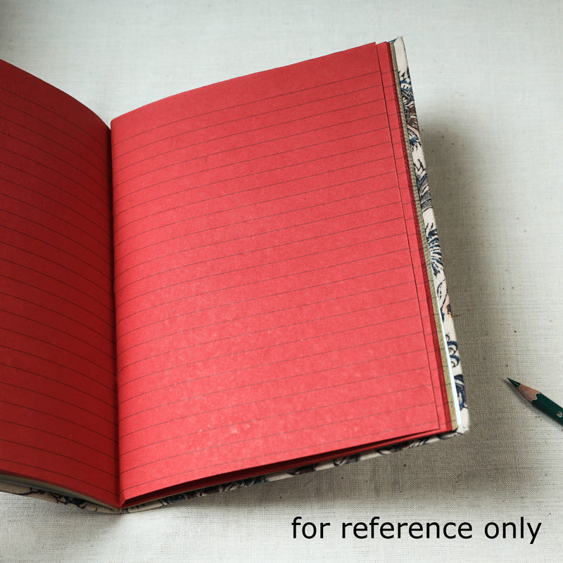 CHUTNEY CRAFT STUDIO Brown - Art Block Print Fabric Cover Handmade Paper Notebook (9 x 7 in) - view 2
