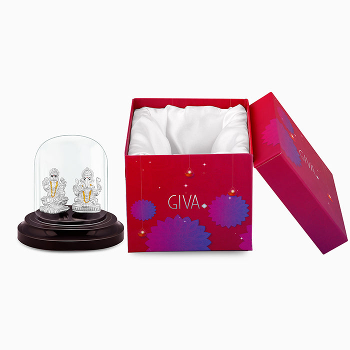 GIVA Jewellery Silver Lakshmi and Ganesha Idol - view 4