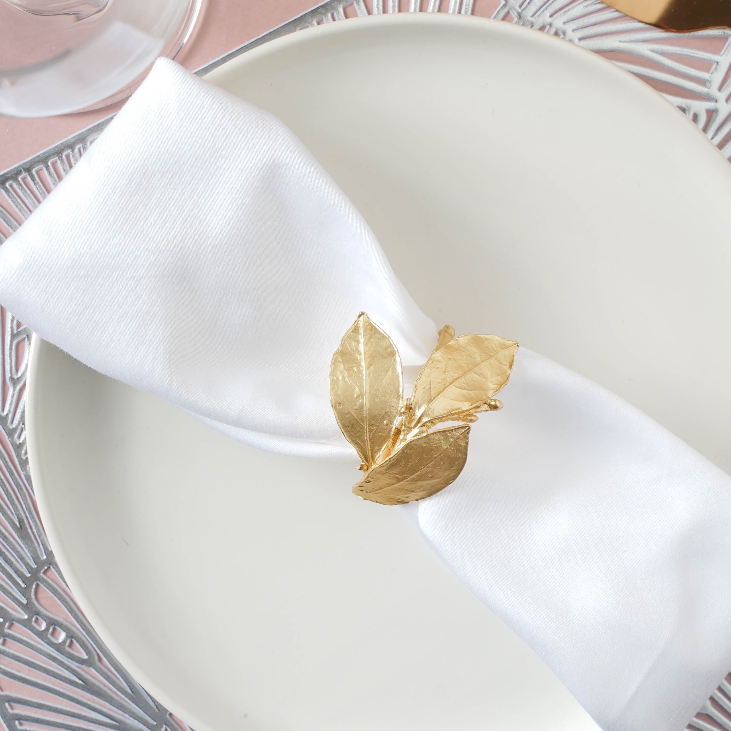 Nestasia Gold Leaf Serviette Ring - view 4