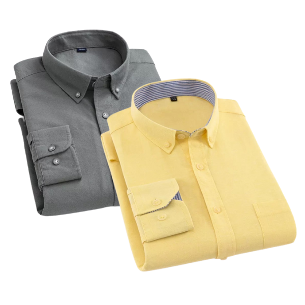 BlackTree Combo of 2 Cotton Shirt for Man ( Grey and Lemon)
