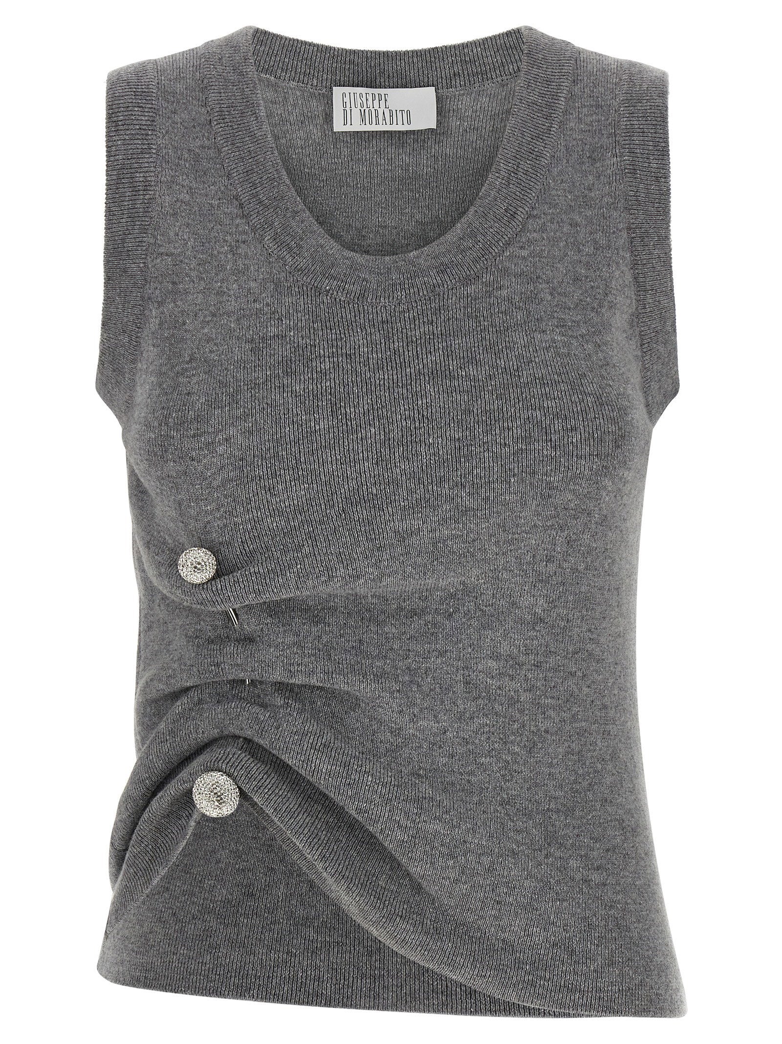 Giuseppe Di Morabito Jewel Brooch Top – 100% virgin wool