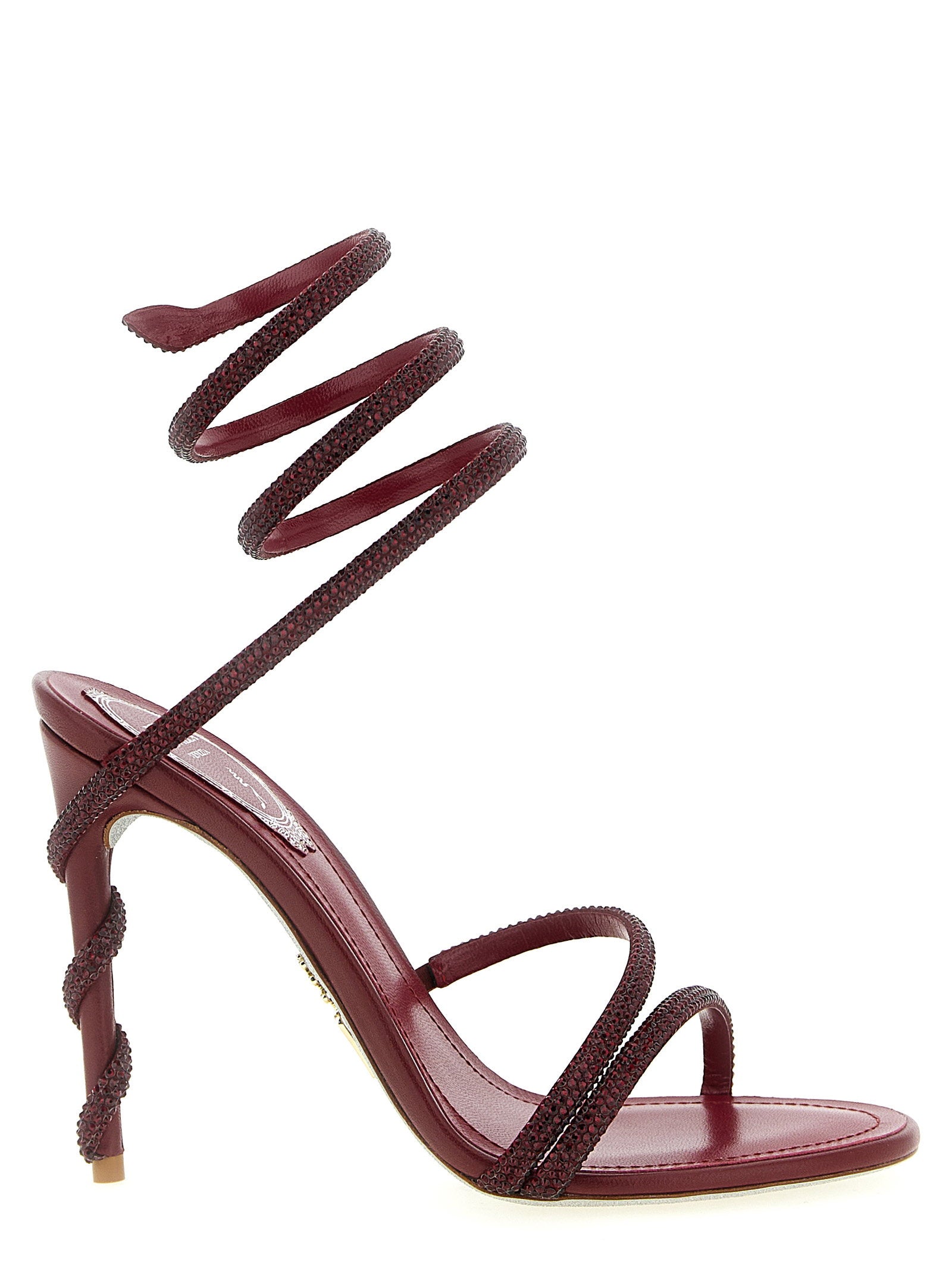 René Caovilla Margot Sandals – 68% viscose, 32% silk