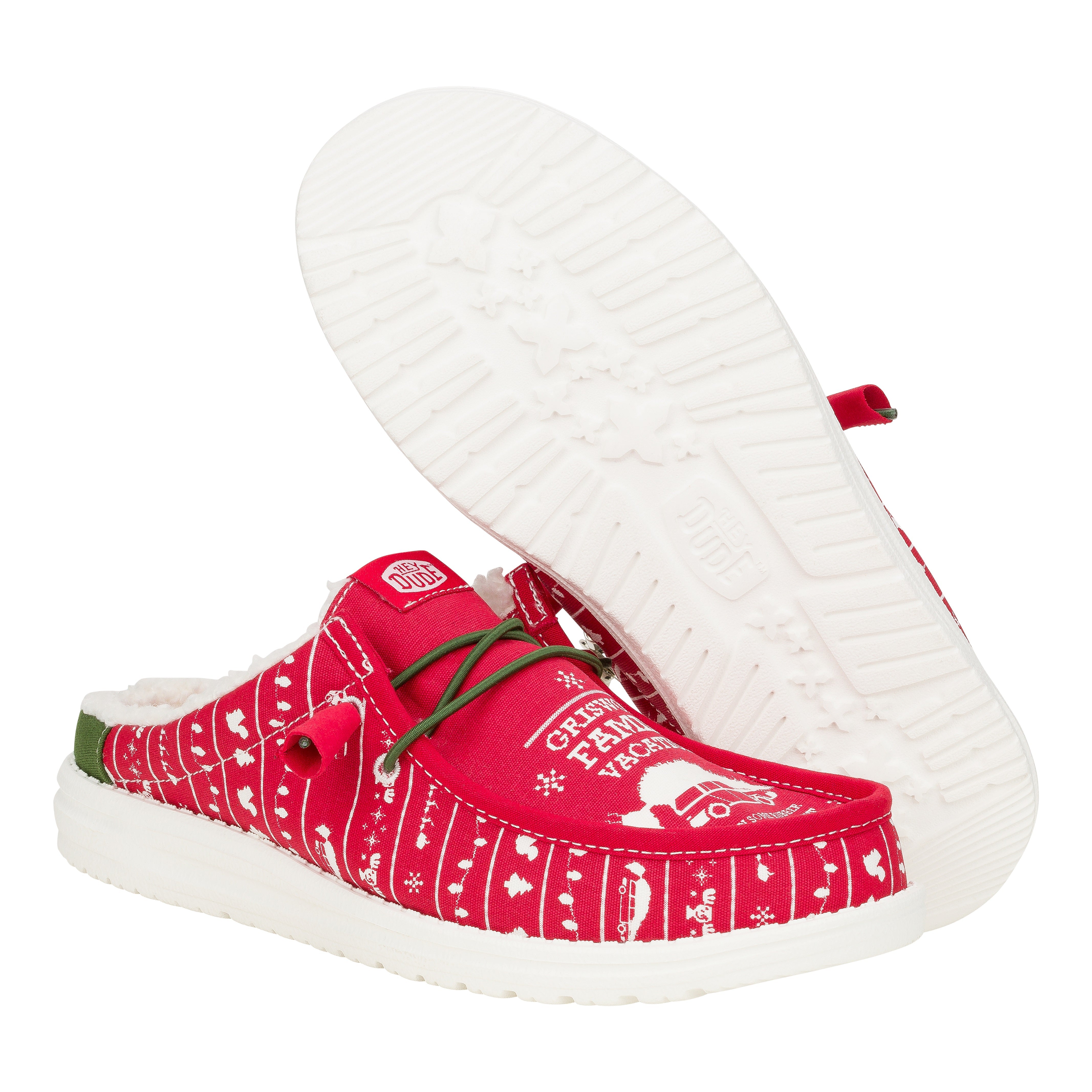 HEYDUDE shoes Wally Slip Christmas Vacation - Christmas Red/Green - view 4