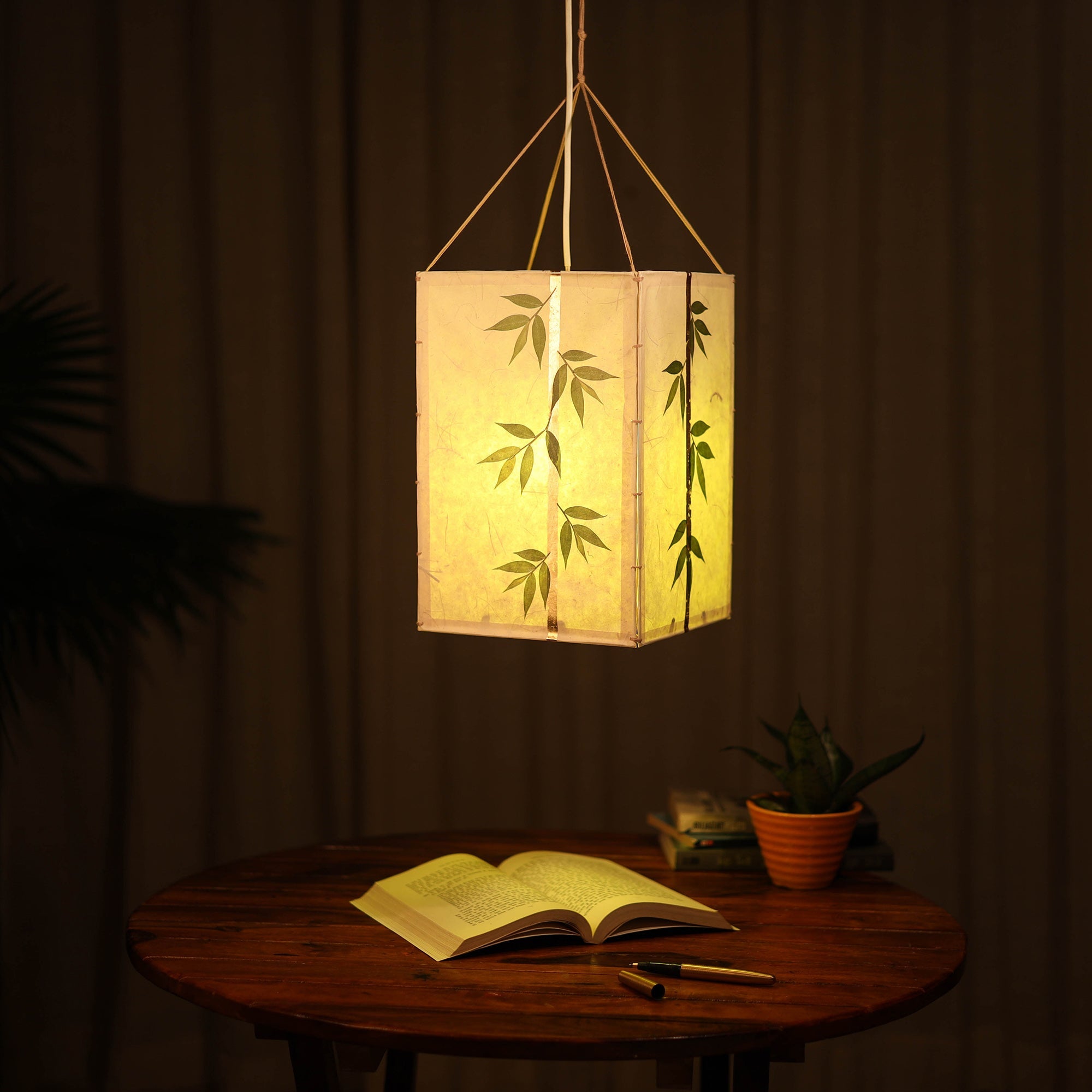 SHRADHANJALI - AN AUROVILLE UNIT Bamboo Art Work Hanging Lamp Shade
