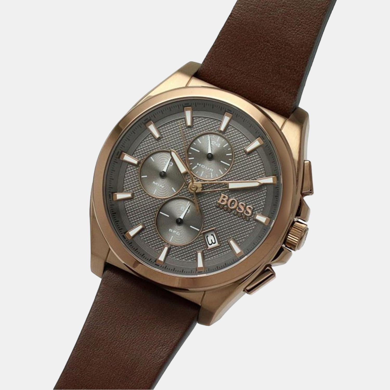 Boss Grandmaster Women Quartz Grey Dial Chronograph Leather Watch 1513882 - view 5