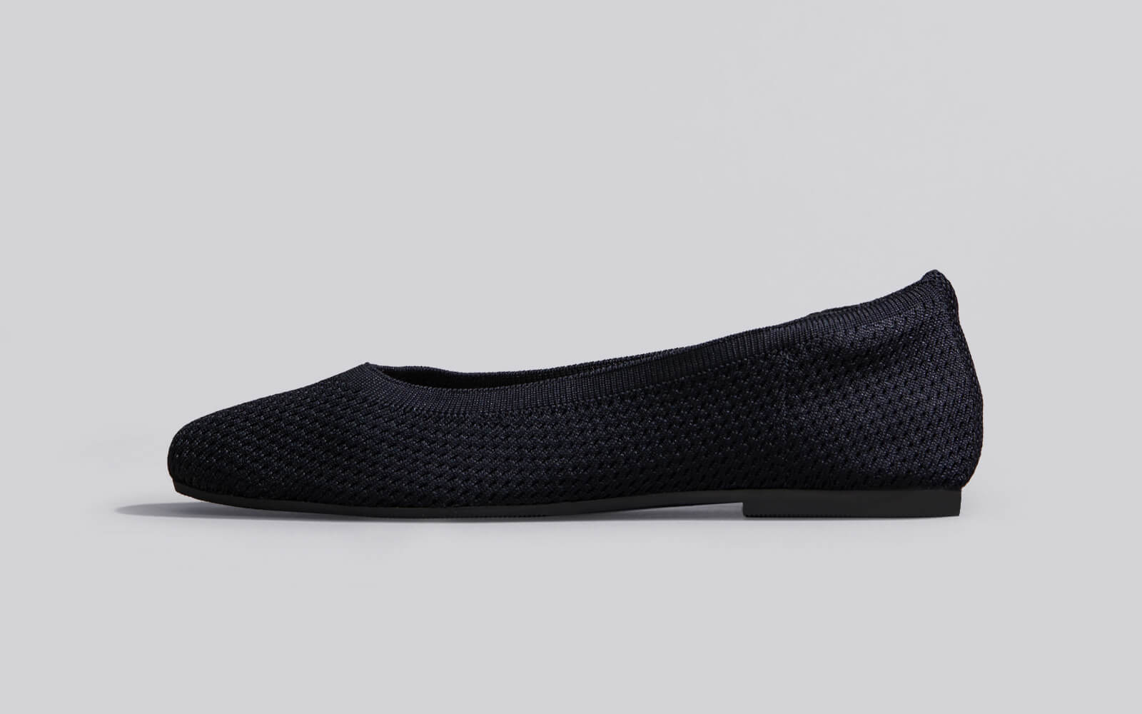 Neeman's Plush Square Flats : Black - view 5