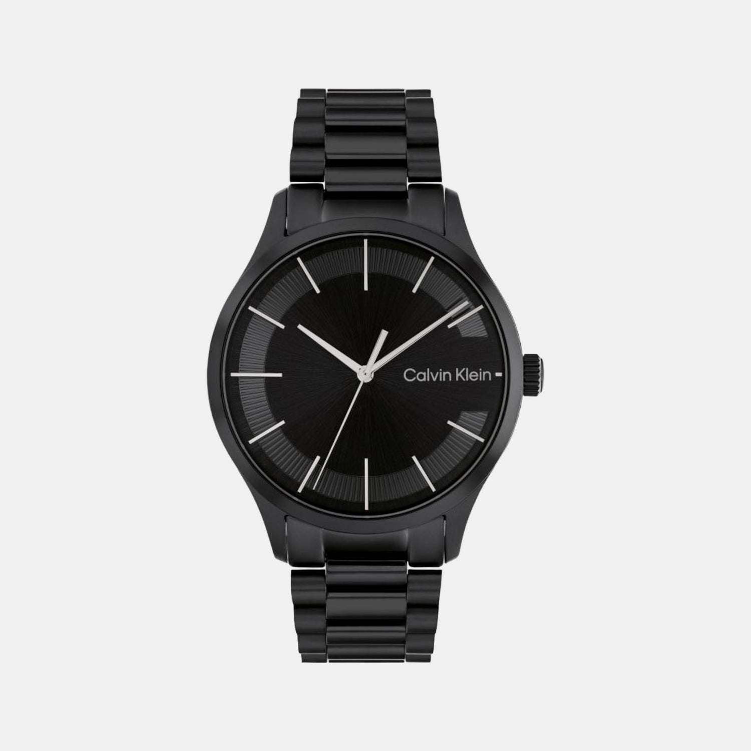 Calvin Klein Ck Iconic Unisex Quartz Black Dial Analog Stainless Steel Watch 25200040