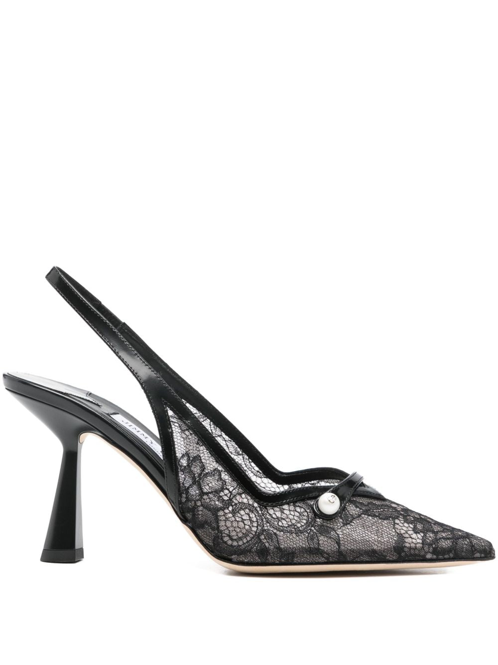 Jimmy Choo Amita 45 patent leather slingback pumps