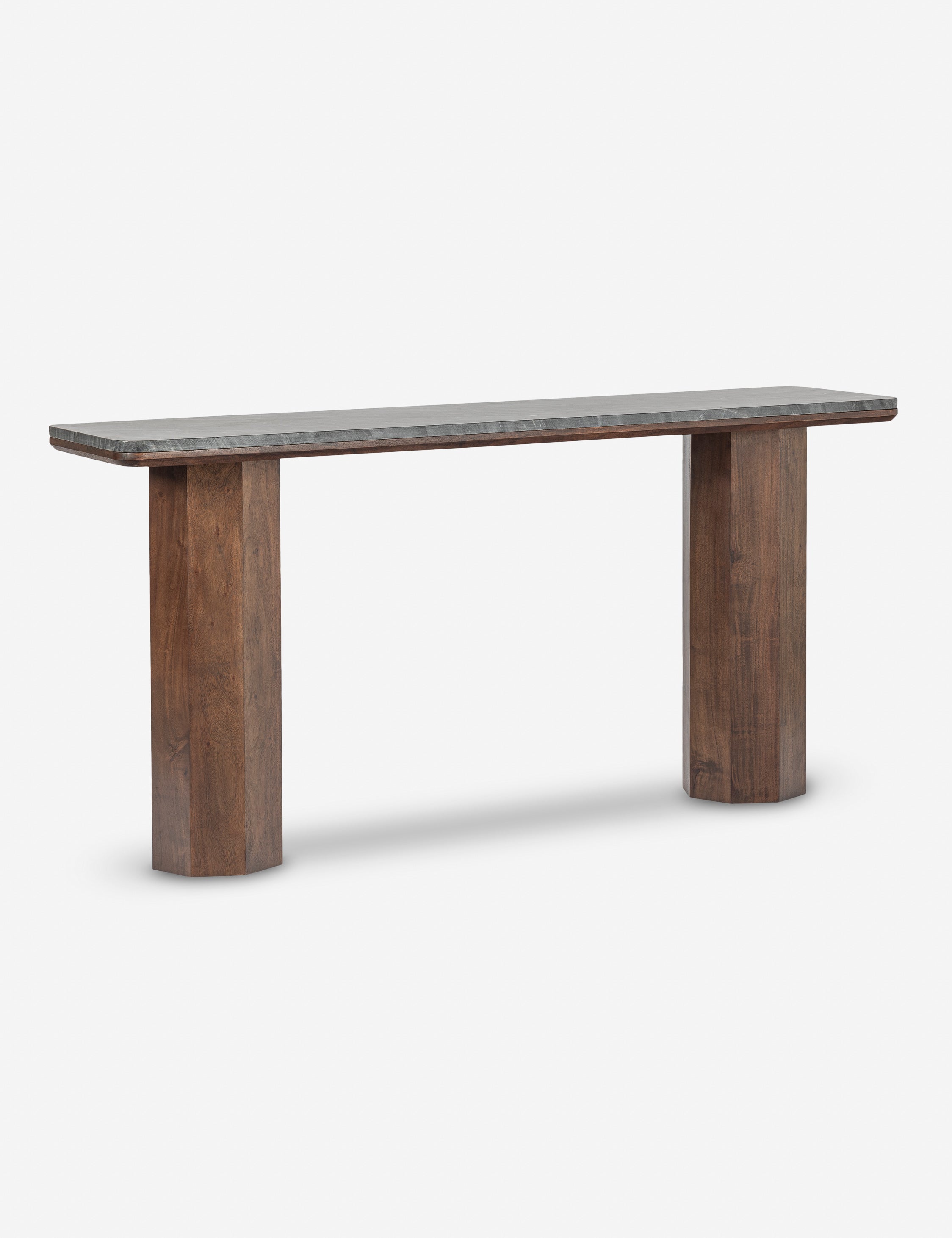 Lulu and Georgia Phan Console Table – Brown and Black Marble - view 2