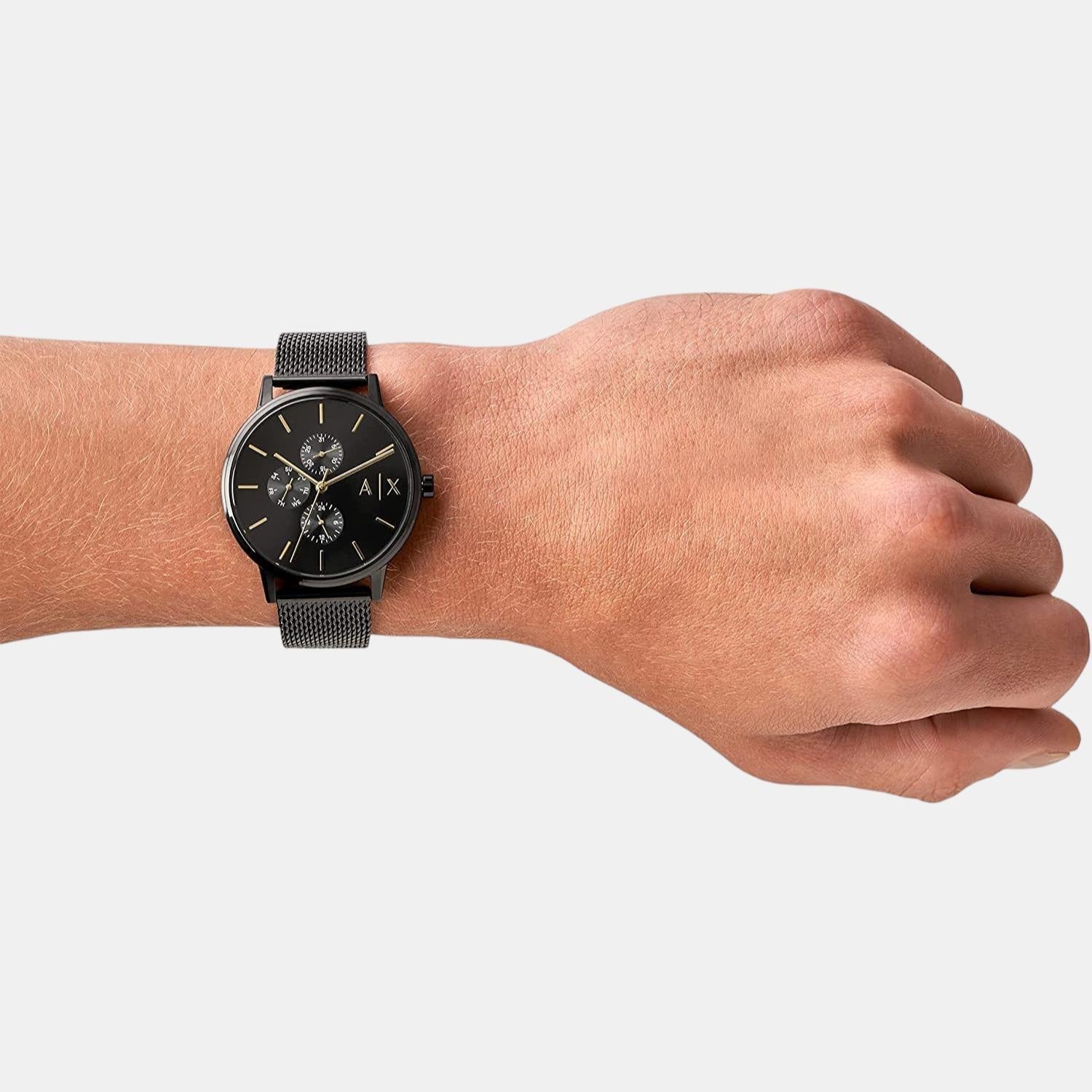 Armani Exchange Cayde Men Quartz Black Dial Chronograph Stainless Steel Watch AX2716 - view 6