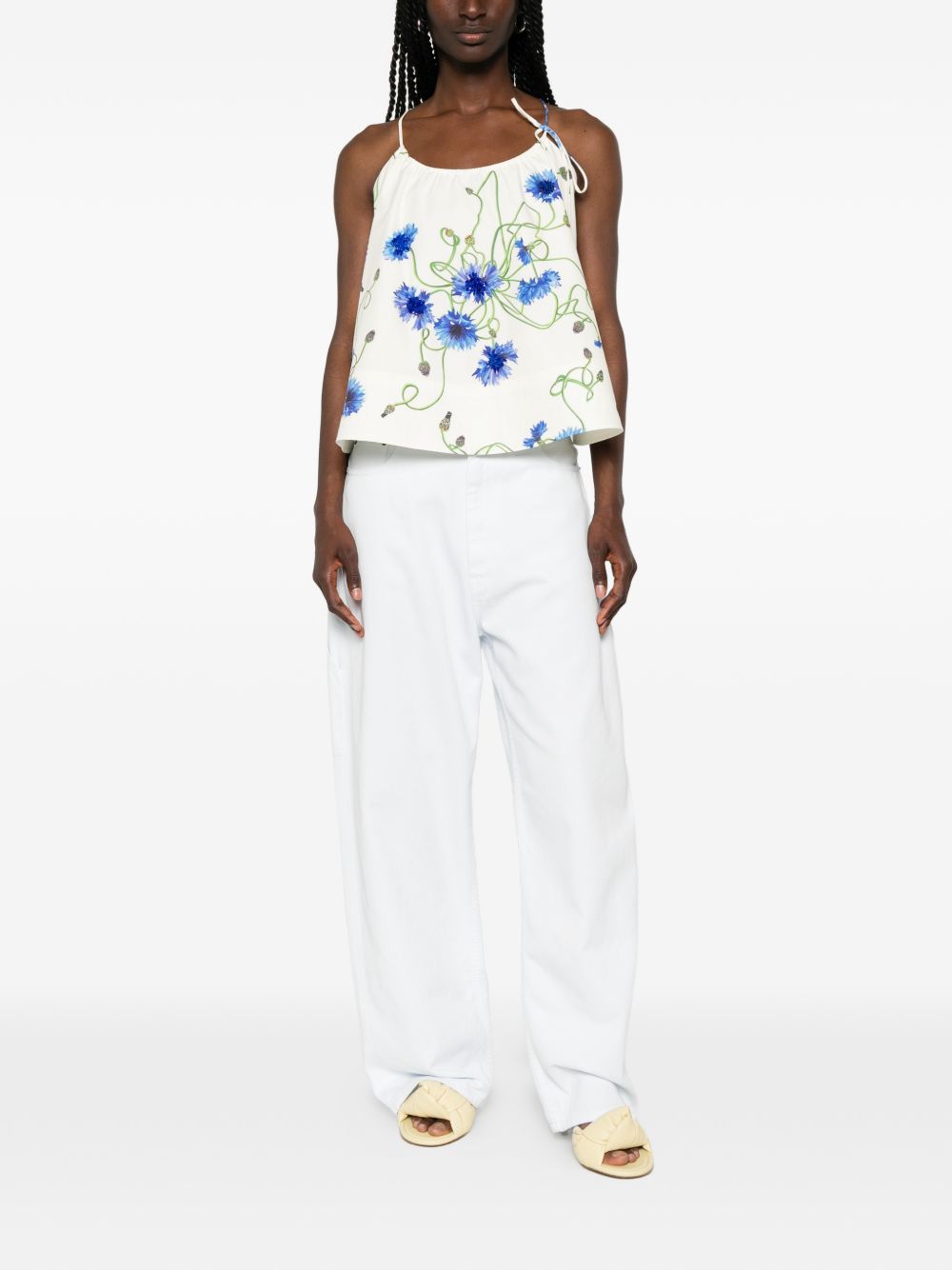 Stella McCartney Embroidered cotton top - view 2