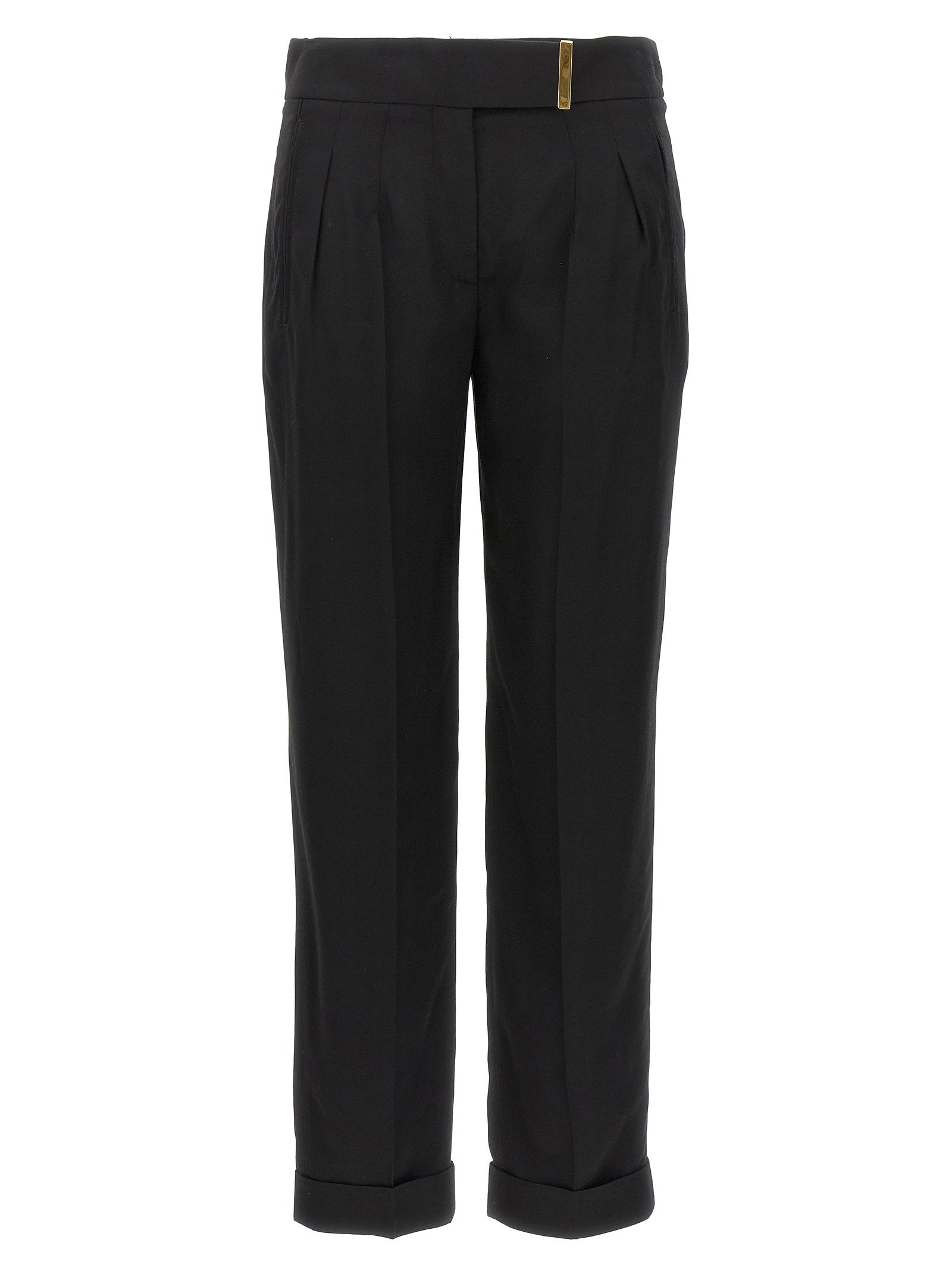 Tom Ford Metal Bar Detail Trousers – 100% viscose