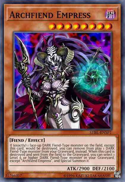 Yu-Gi-Oh! Archfiend Empress - STBL-EN000 - Super Rare - 1st Edition