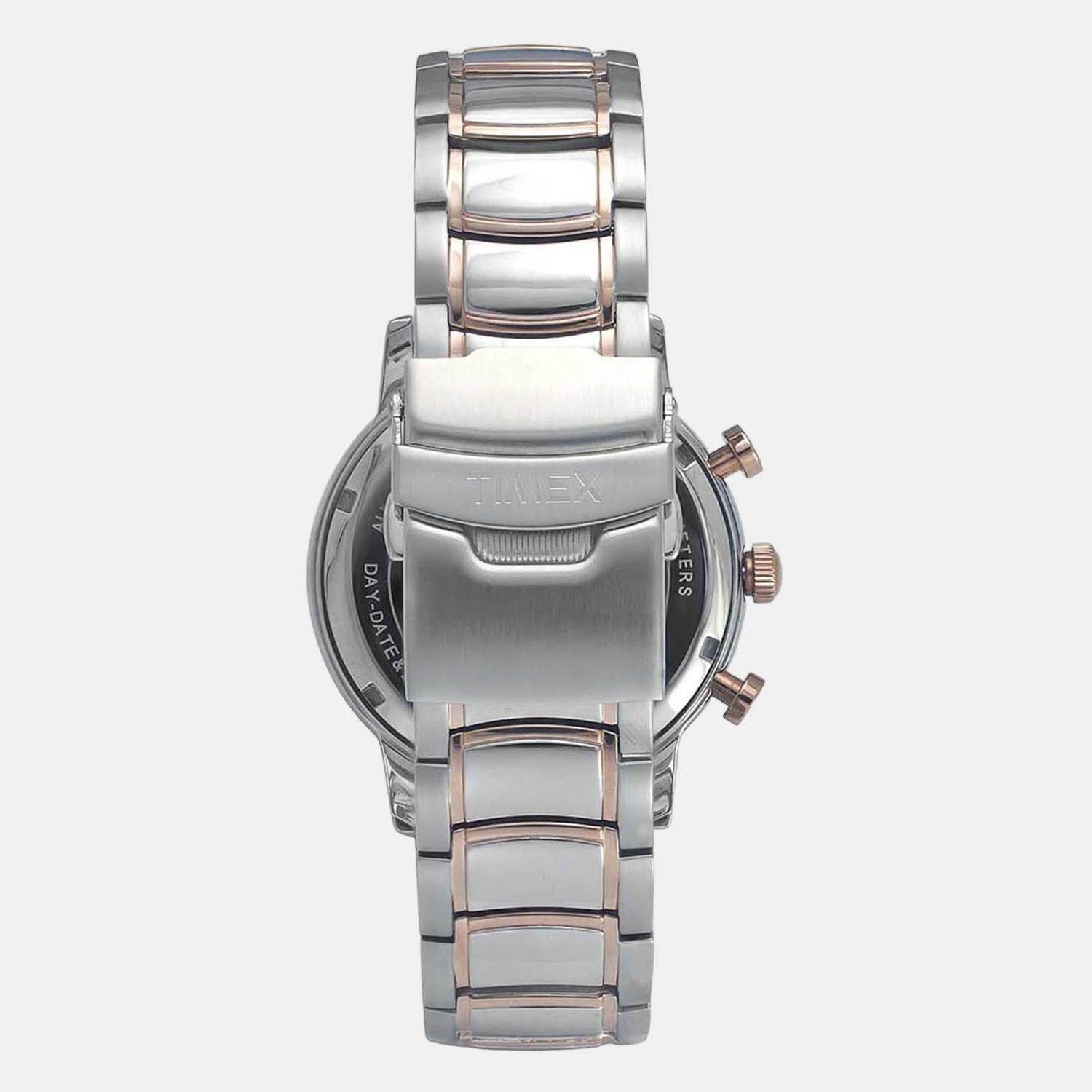 Timex E Class Men Quartz Silver Dial Chronograph Stainless Steel Watch TWEG20202 - view 2