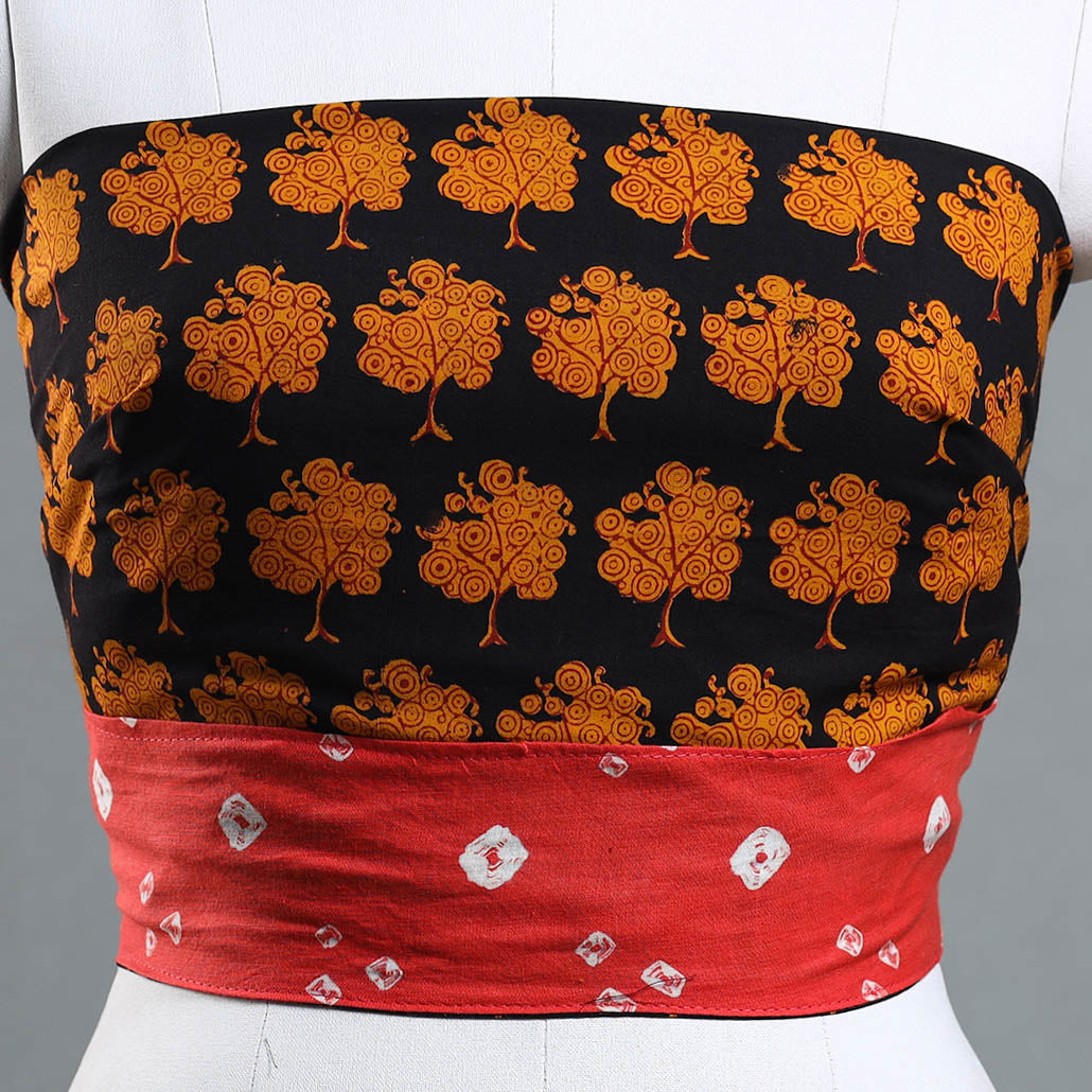 NOORI BAZAR Black - Bagh Block Printed Cotton Blouse Piece - view 3