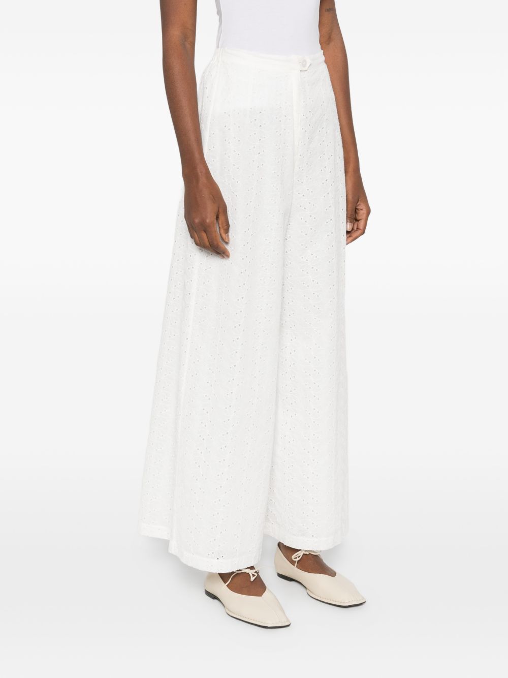 Forte Forte Embroidered cotton trousers – 100% Cotton - view 3