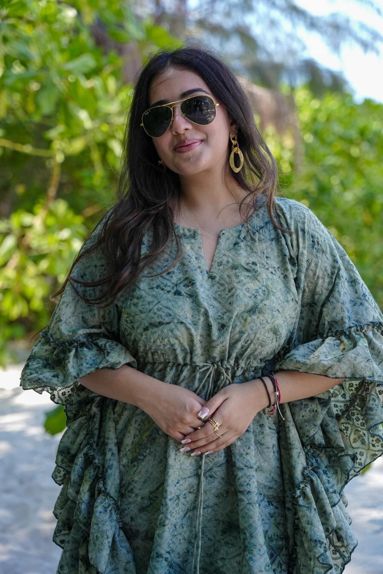 Idaho-o Rustic green kaftan - view 5