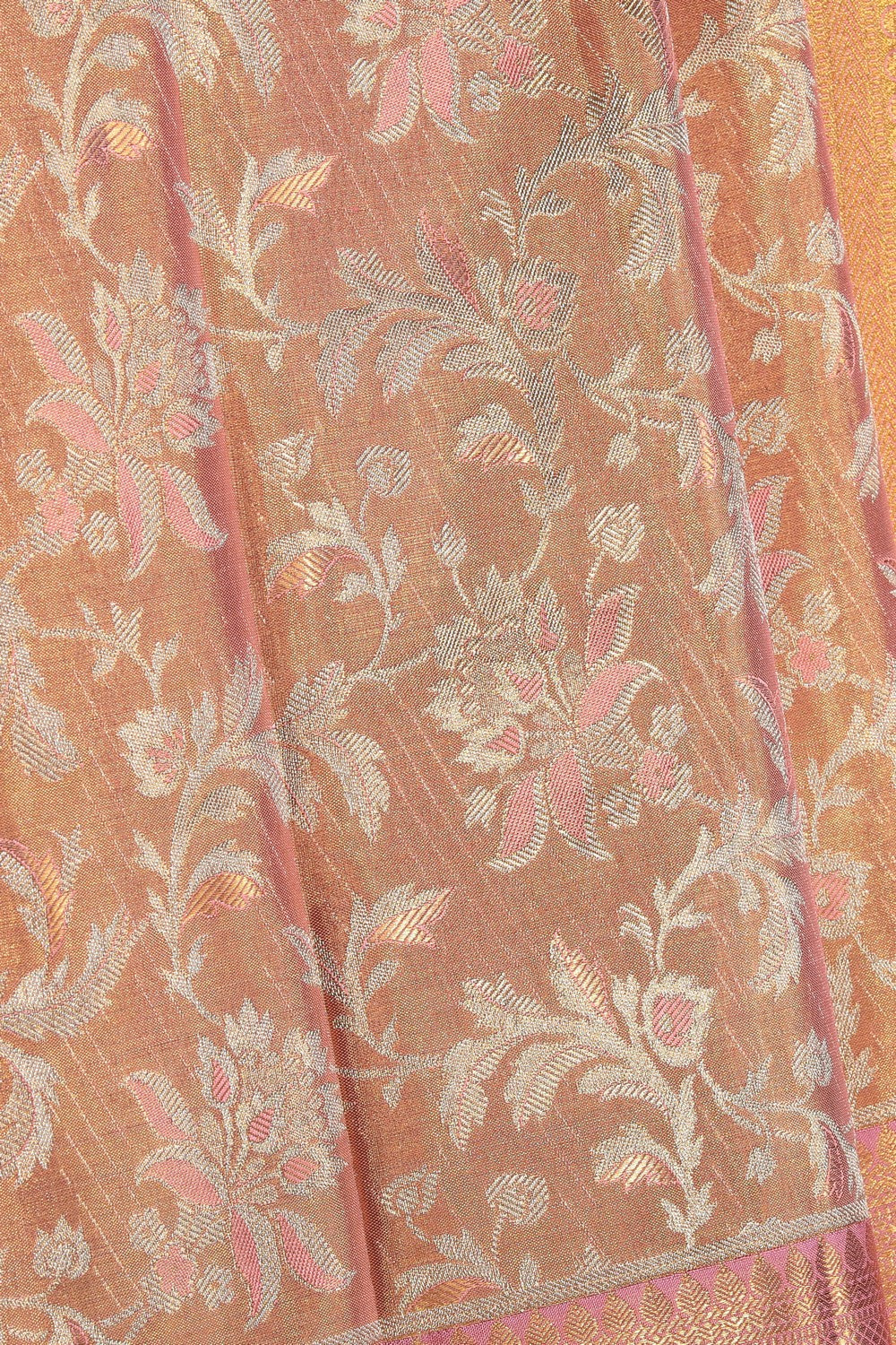 Kalanjali Kanchipattu Brocade Gold Saree – Women's - view 2