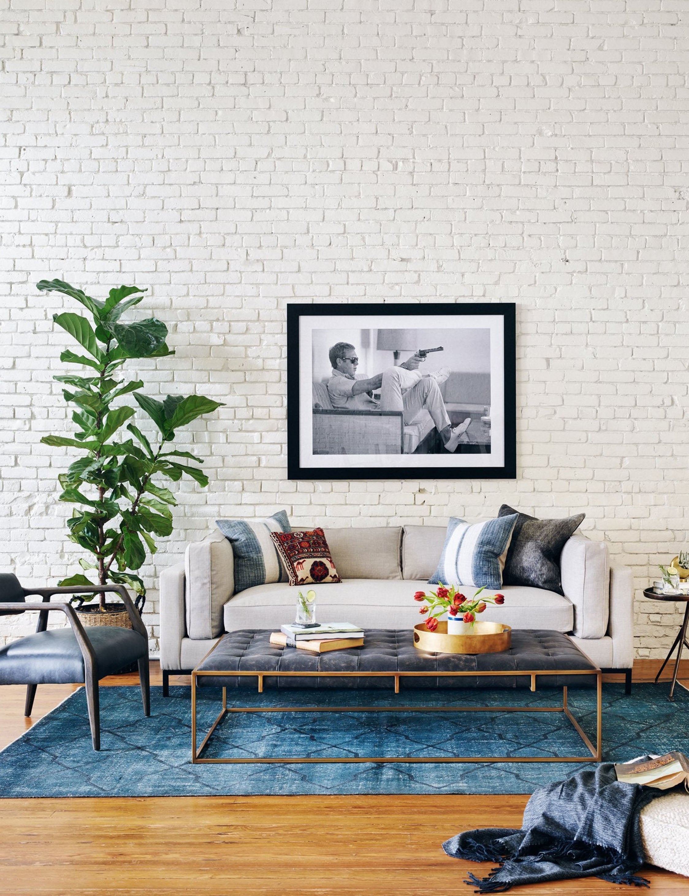 Lulu and Georgia Olwina Leather Coffee Table - view 8