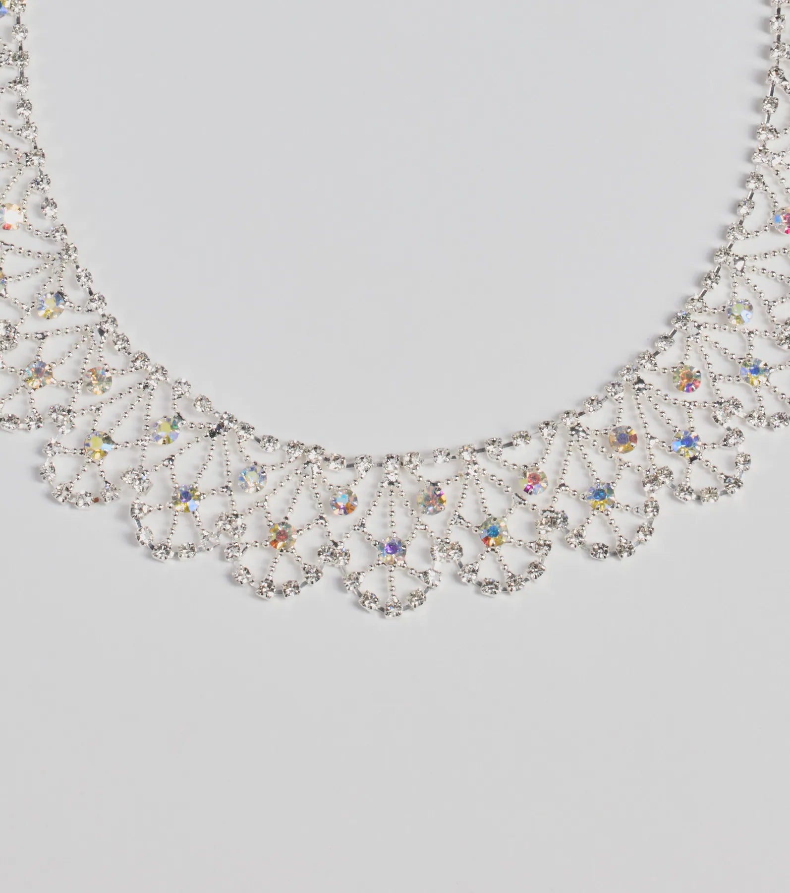 Windsor Divine Sparkle Scallop Rhinestone Collar Necklace - view 2