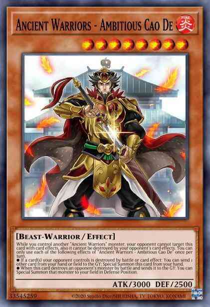 Yu-Gi-Oh! Ancient Warriors - Ambitious Cao De - ETCO-EN020 - Super Rare - 1st Edition