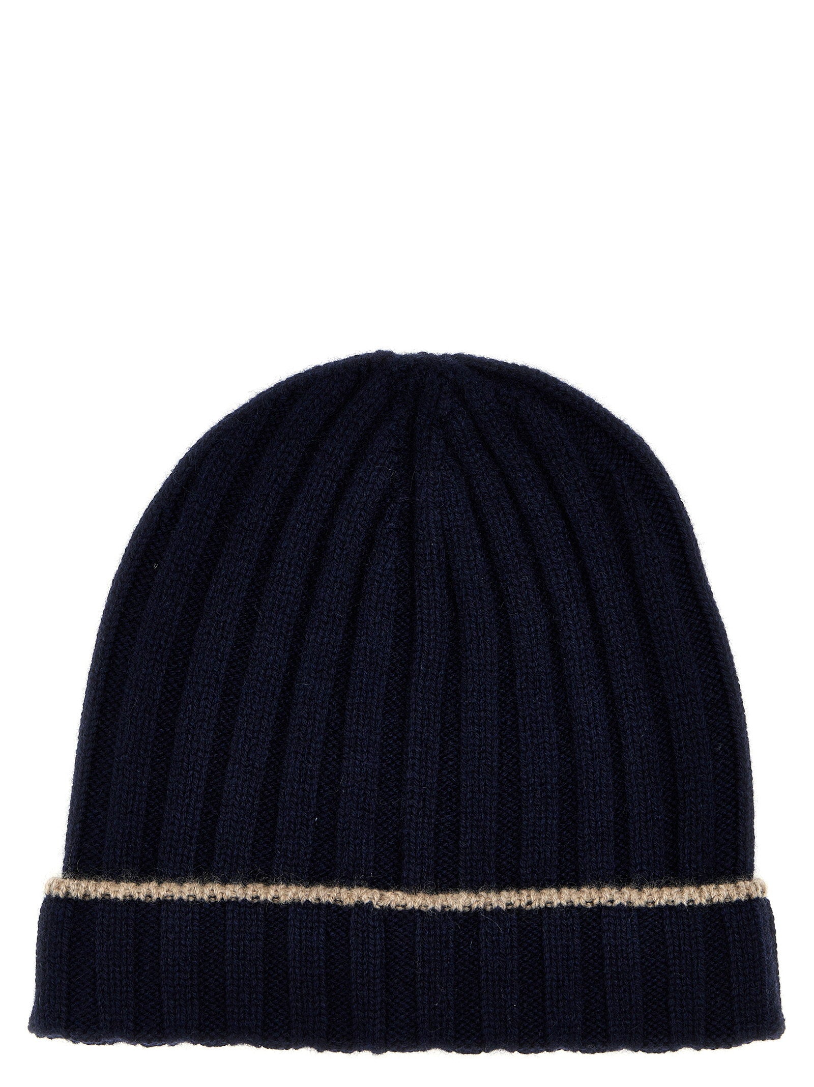 Brunello Cucinelli Contrast Line Beanie – 100% cachemire - view 2