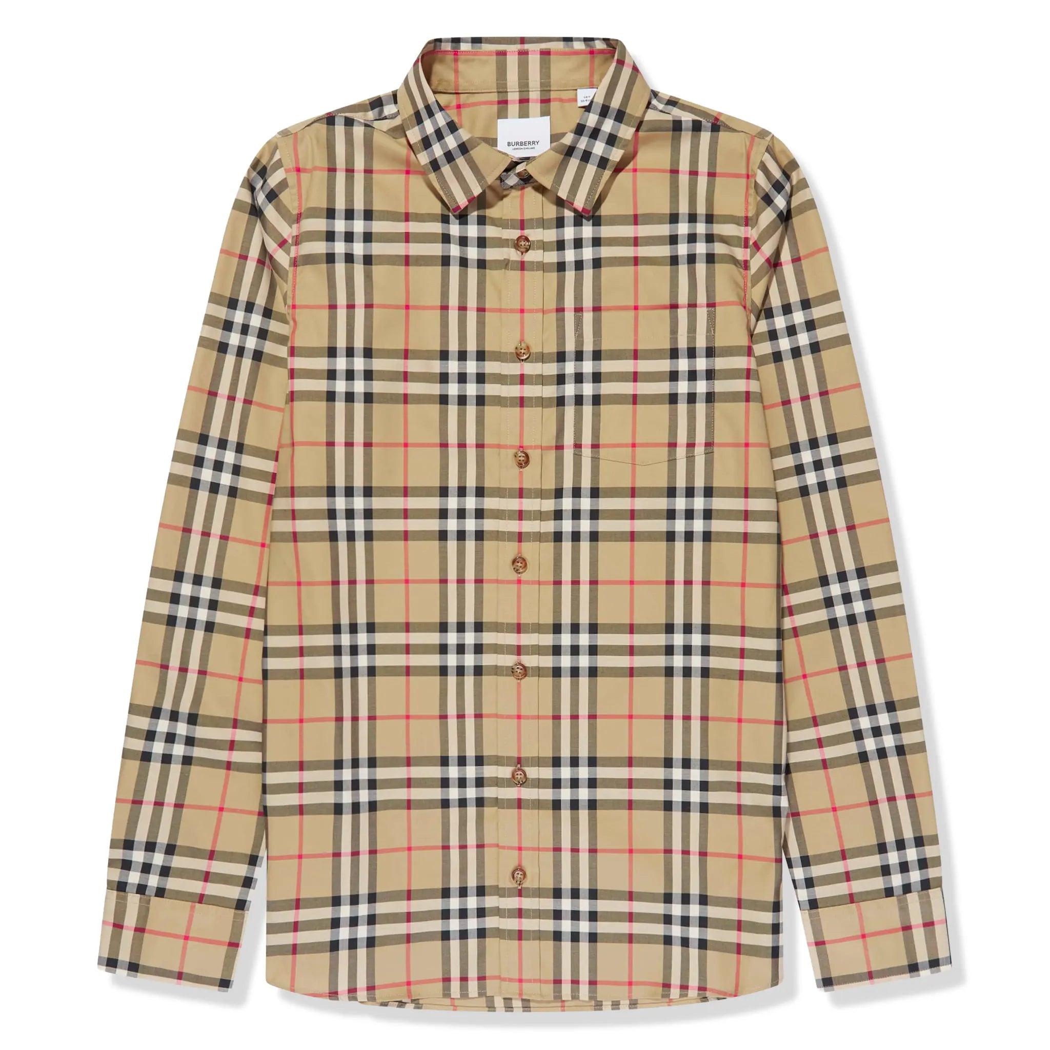 Burberry Boys Owen Check L/S Beige Shirt