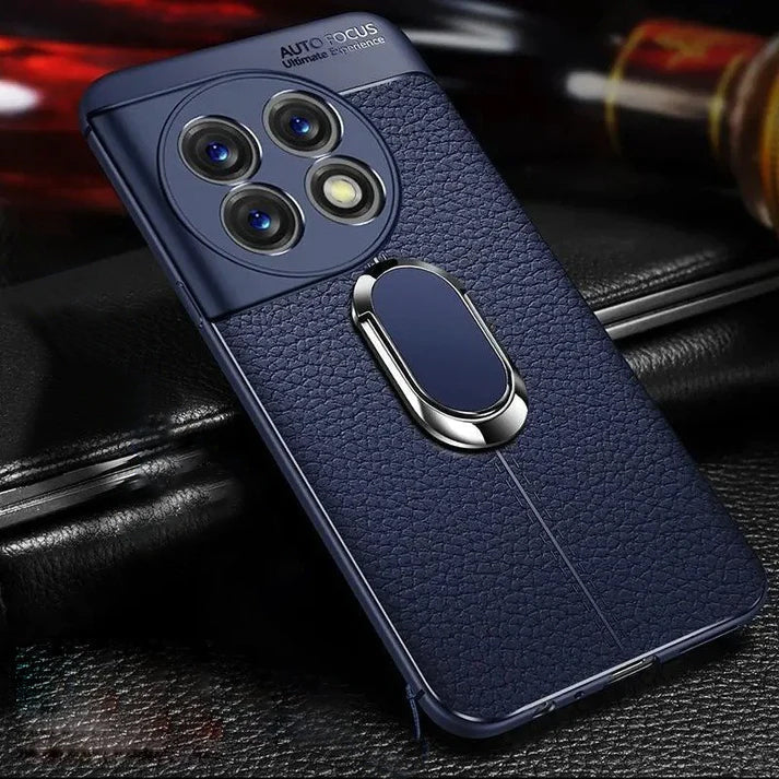 Millioncases.live OnePlus 13 Sleek Urban Leather Ring Holder Case - view 2