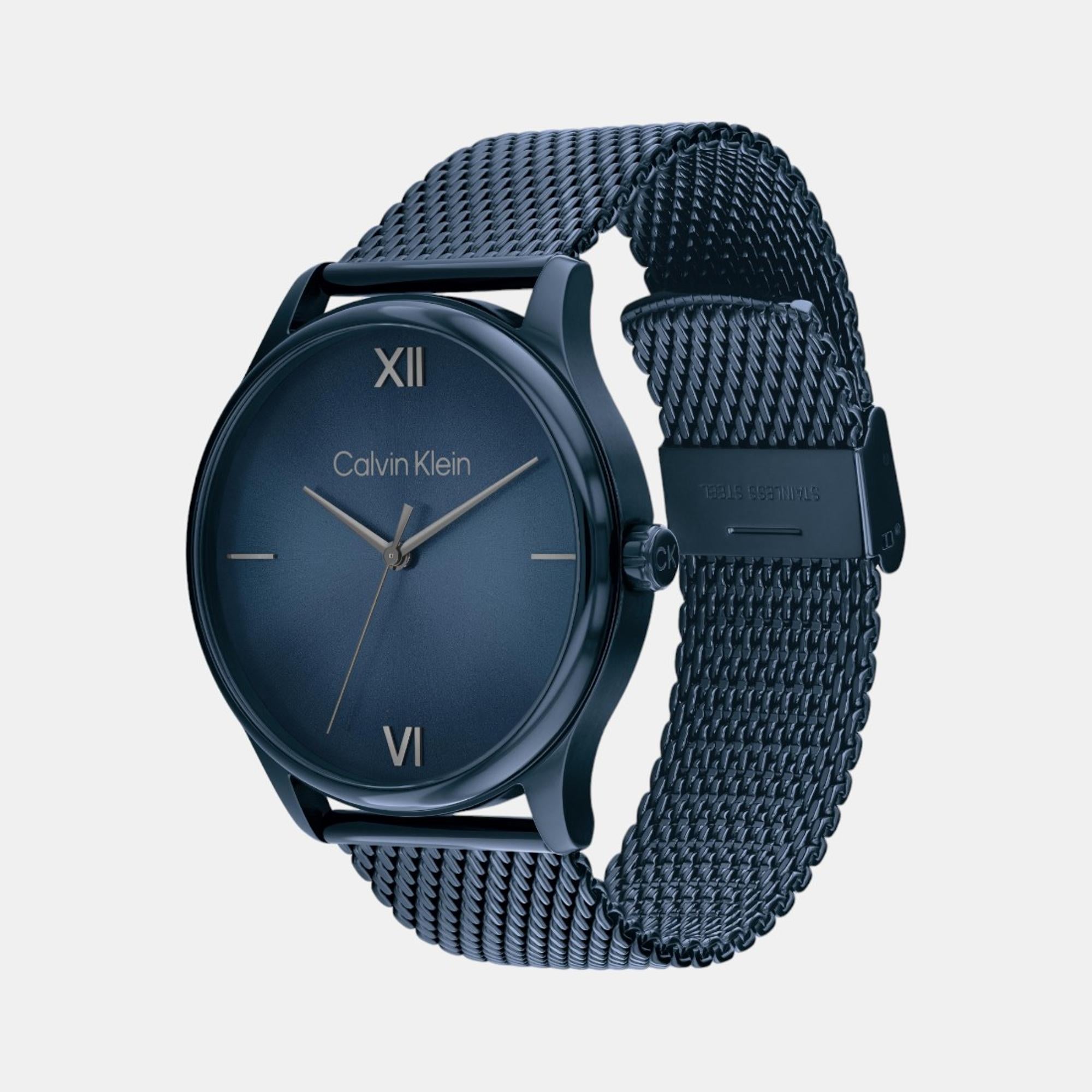 Calvin Klein Ascend Men Quartz Blue Dial Analog Mesh Watch 25200451 - view 2