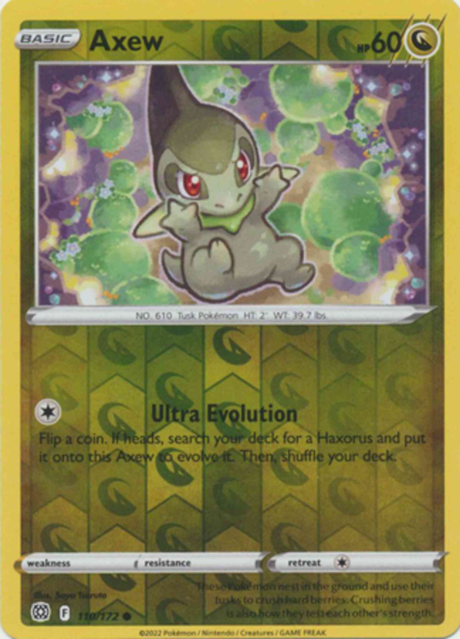 Common swsh9-110 reverse – Pokémon Axew - 110/172 - Common [swsh9-110] [Reverse Holo]