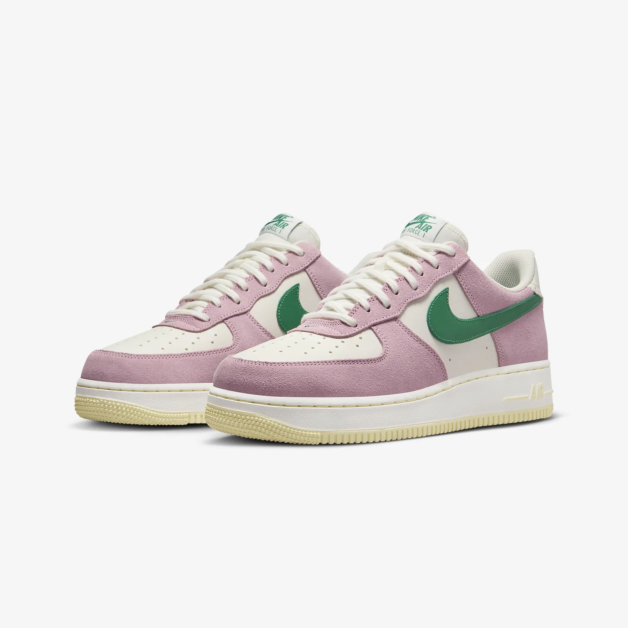Nike | AIR FORCE 1 '07 LV8 { SAIL/MALACHITE-MED SOFT PINK-ALABASTER - view 2