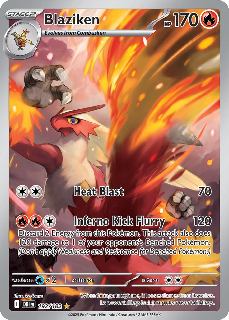 Illustration rare sv10-192 – Pokémon Blaziken - 192/182 - Illustration Rare [sv10-192] [Ultra]