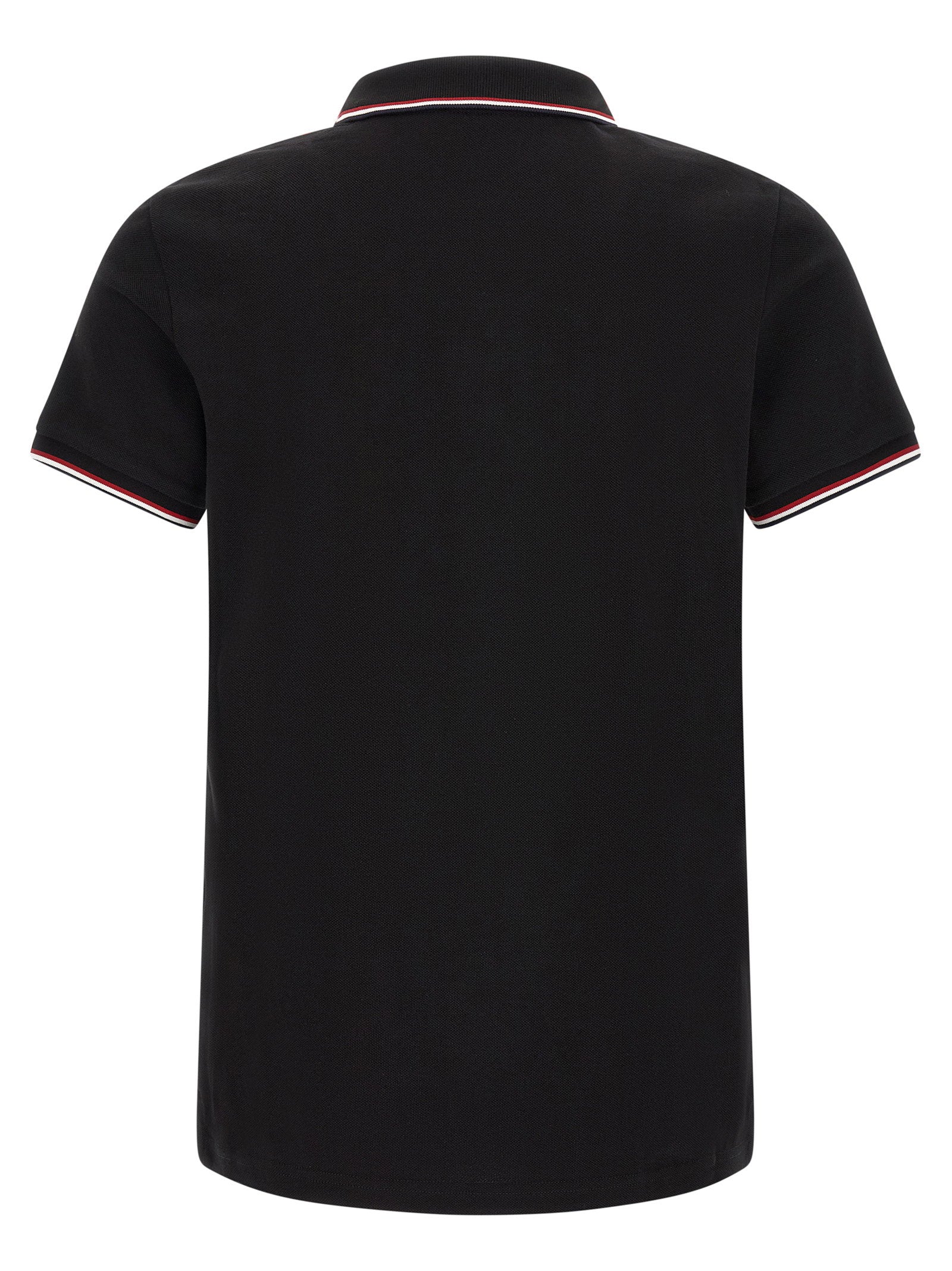 Moncler Tricolor Trim Polo Shirt – 100% cotton - view 2