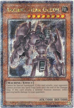 Yu-Gi-Oh! Ancient Gear Golem - RA03-EN151 - Quarter Century Secret Rare - 1st Edition